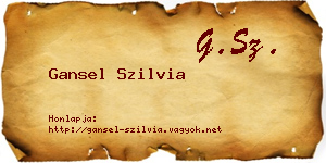 Gansel Szilvia névjegykártya